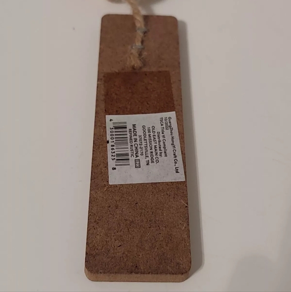 Old East Main Co Refined Rustic Hello Hanging Wall Door Sign Plaque Beads Tassel - Picture 6 of 8